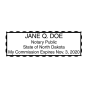 North Dakota Pink Rectangle Notary Stamp