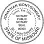 Missouri Round Pink Notary Seal