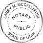 Utah Round Notary Seal