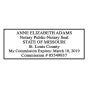 Missouri Notary Rectangle Seal