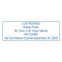 U.S. Virgin Islands Rectangle Notary Stamp