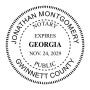 Georgia Notary Round with Expiration Seal - Choose Stamp or Embosser