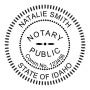 Idaho Notary Round Seal - Choose Stamp or Embosser