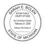 Michigan Notary Round Seal - Choose Stamp or Embosser