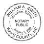 North Carolina Round Notary Seal - Choose Stamp or Embosser