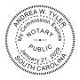 South Carolina Round Notary Seal - Choose Stamp or Embosser