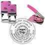 Arizona Pink Round Notary Seal