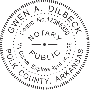 Arkansas Round Pink Notary Seal