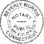 Connecticut Round Pink Notary Seal