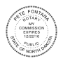 North Dakota Round Notary Stamp