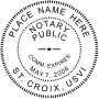 U.S. Virgin Islands Round Notary Seal