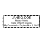 North Dakota Pink Rectangle Notary Stamp