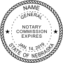 Nebraska Round Notary Seal