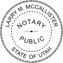 Utah Round Notary Seal