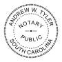 South Carolina Round Notary Seal - Choose Stamp or Embosser