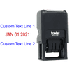 Self-Inking Top and Bottom Line Custom Date Stamp Body and Design