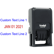 Self-Inking Top and Bottom Line Custom Date Stamp