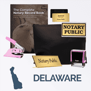 Delaware Pink Deluxe Notary Kit