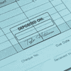 Deposited On with Custom Script Name Financial Stamp in Use