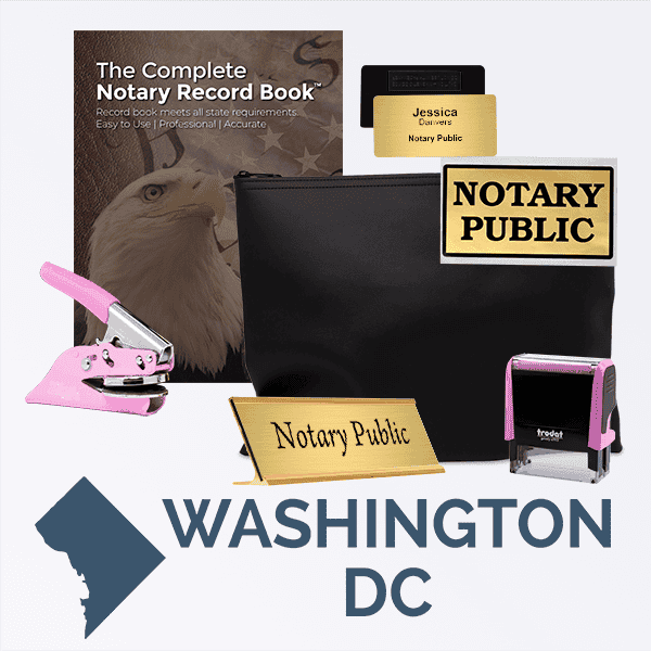 District Of Columbia Pink Deluxe Notary Kit