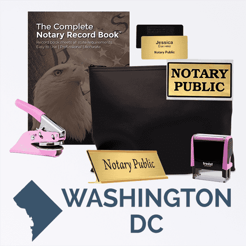 District Of Columbia Pink Deluxe Notary Kit