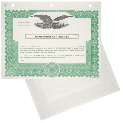 Duke 6 Blank Nonprofit Membership Certificates | Quantity of 20 or More