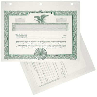 Duke 10 Blank Stock Certificates | Quantity of 20 or More