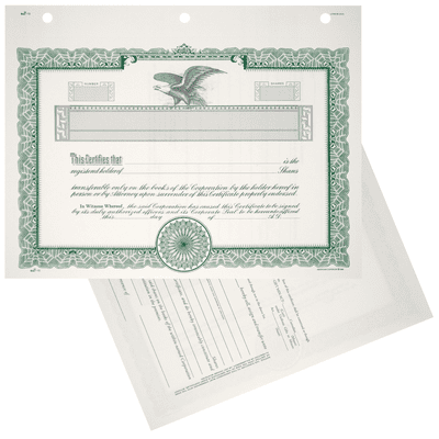Duke 10 Blank Stock Certificates | Quantity of 20 or More