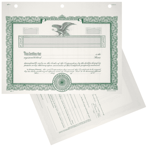 Duke 10 Blank Stock Certificates