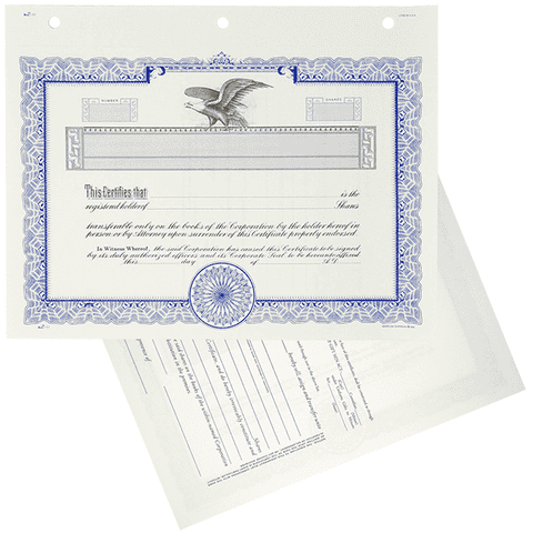 Duke 11 Blank Stock Certificates