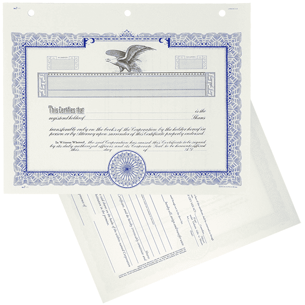 Duke 11 Blank Stock Certificates