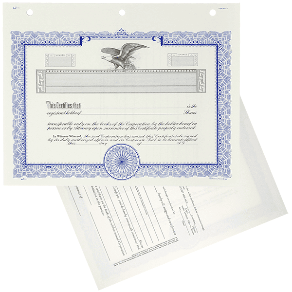 Duke 11 Blank Stock Certificates