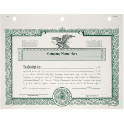 Duke 16 LLC Membership Certificates - alternate view