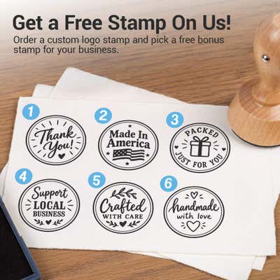 Custom Text Logo Embosser Seal - alternate view