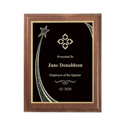 Employee of the Quarter Rising Star Walnut Plaque