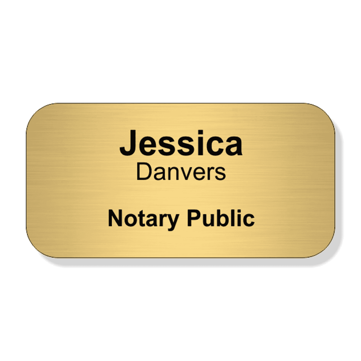 Engraved Notary Name Tag