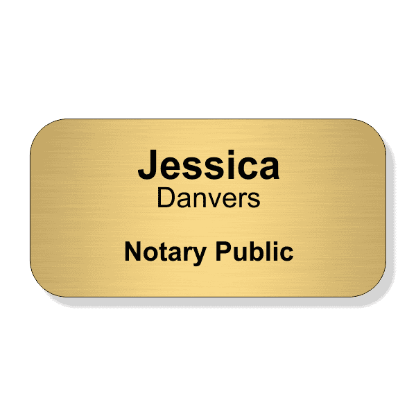 Notary Engraved Name Tag