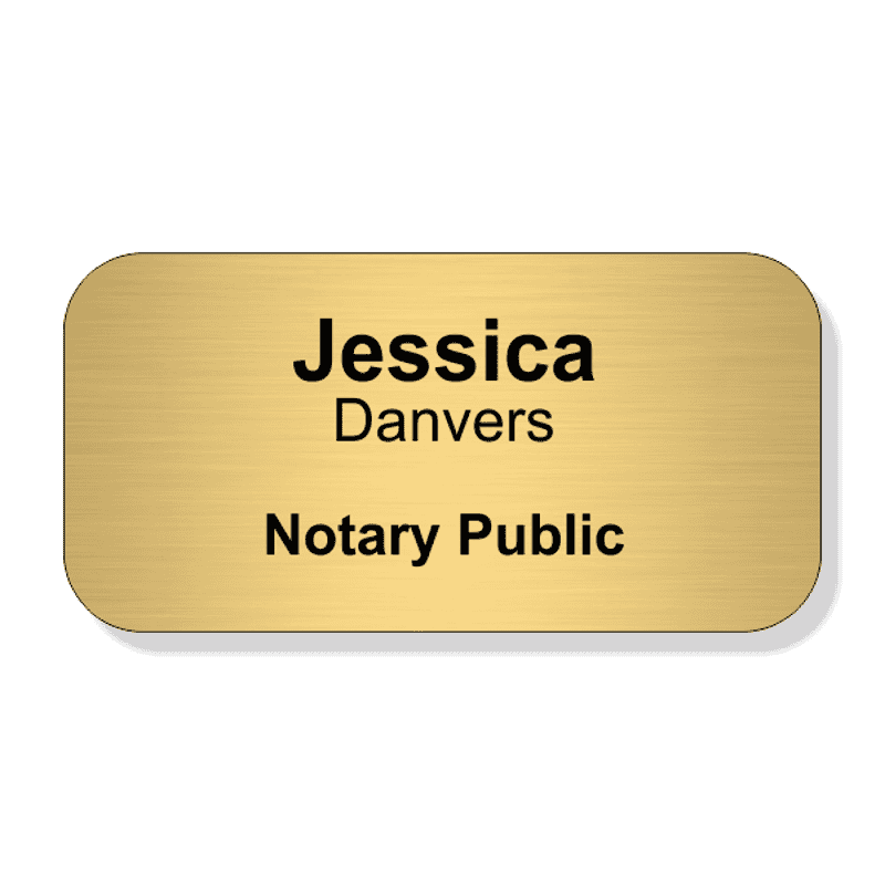 Engraved Notary Name Tag