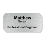 Professional Engineer Engraved Name Tag