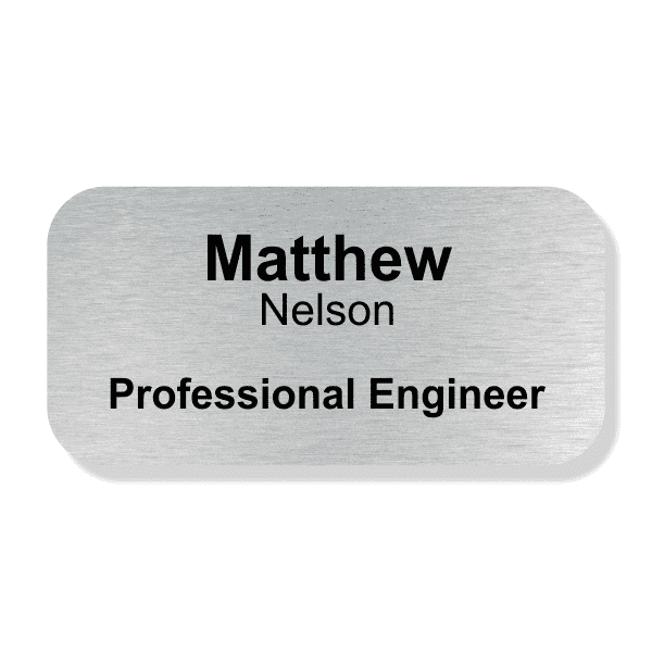 Professional Engineer Engraved Name Tag