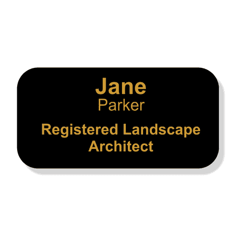 Registered Landscape Architect Engraved Name Tag