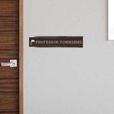 2" x 10" Custom Engraved Plastic Sign Indoor/Outdoor Horizontal - alternate view