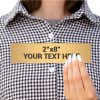 Person Holding A 2 By 8 Custom Engraved Brass Plate