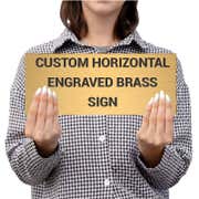Custom Horizonal Engraved Brass Sign- Pick Your Size