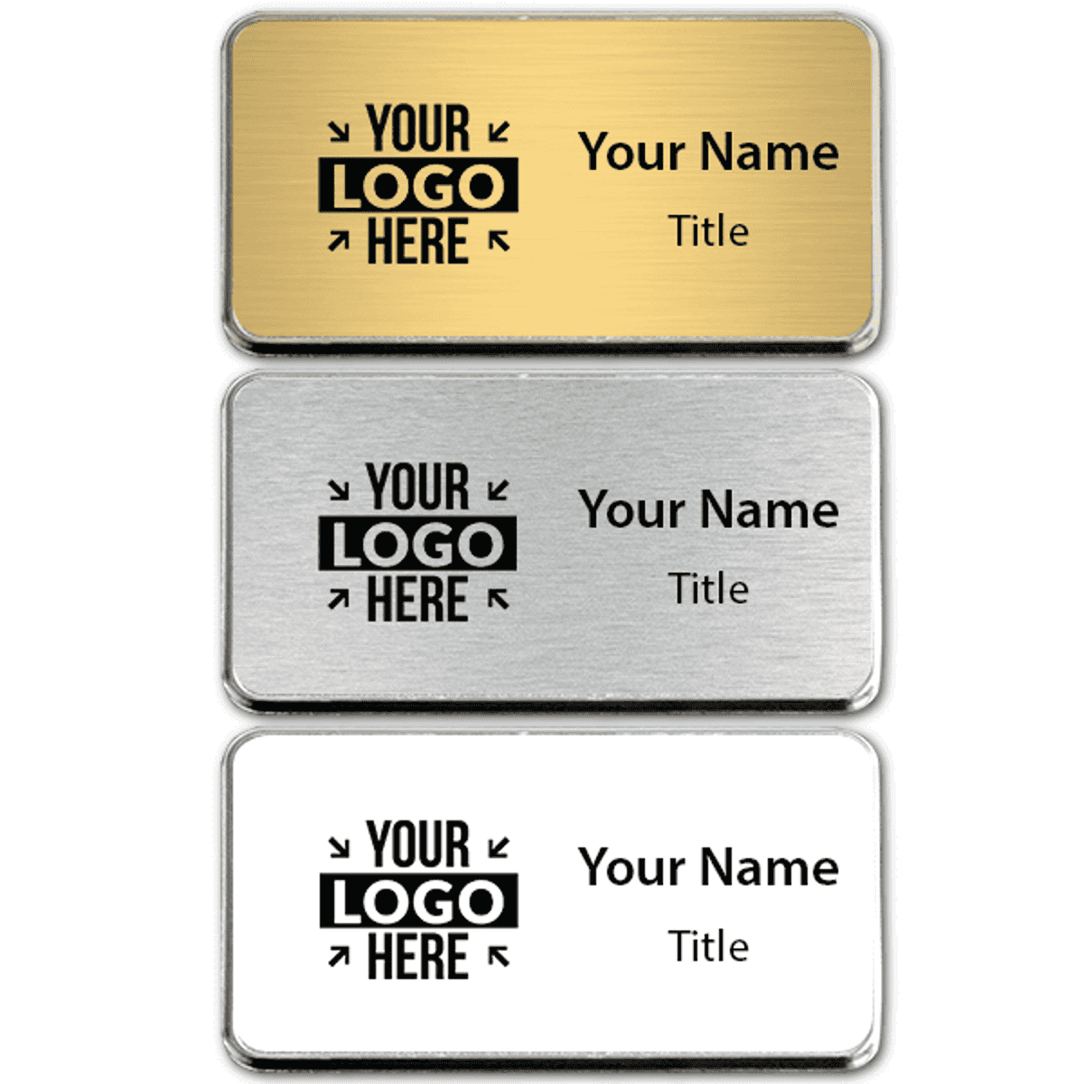 Medium Engraved Executive Badges with Rounded Corners