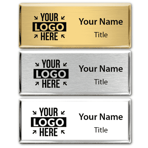 Executive Engraved Small Beveled Rectangle Name Badges