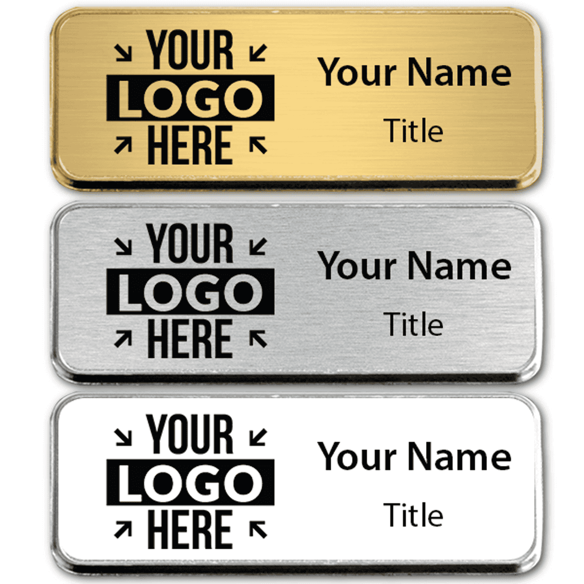 Small Engraved Executive Badges with Rounded Corners