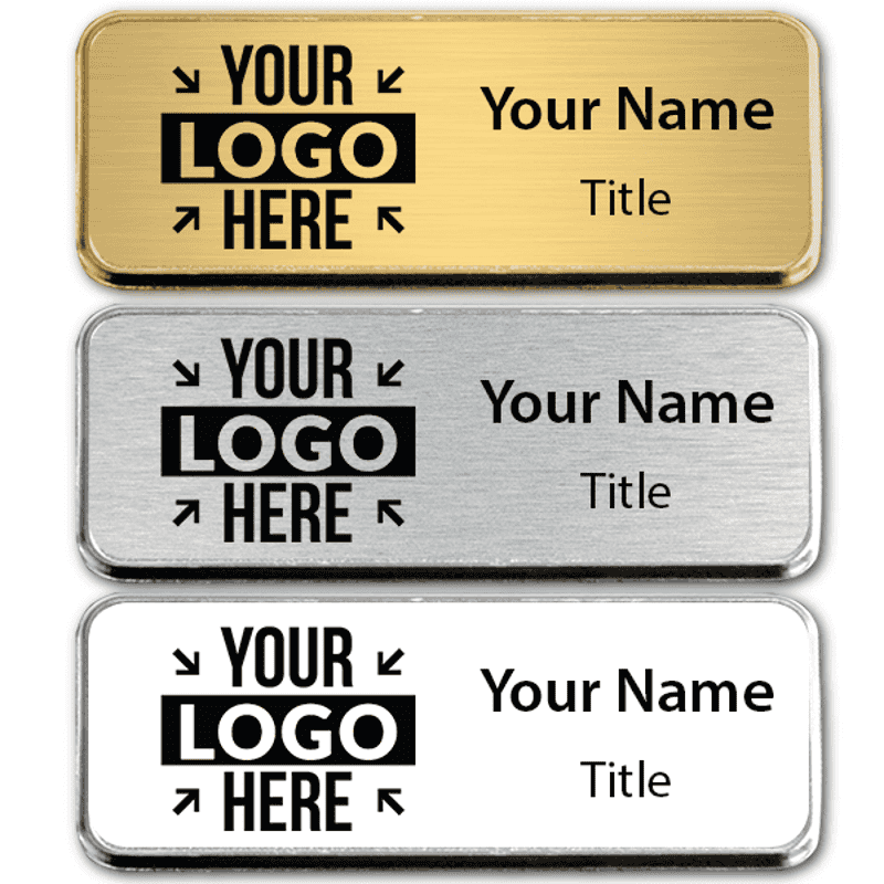 Small Engraved Executive Badges with Rounded Corners