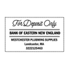 Elegant Script For Deposit Only Financial Stamp