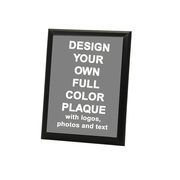 Full Color 5" x 7" Black Edge Photo Plaque